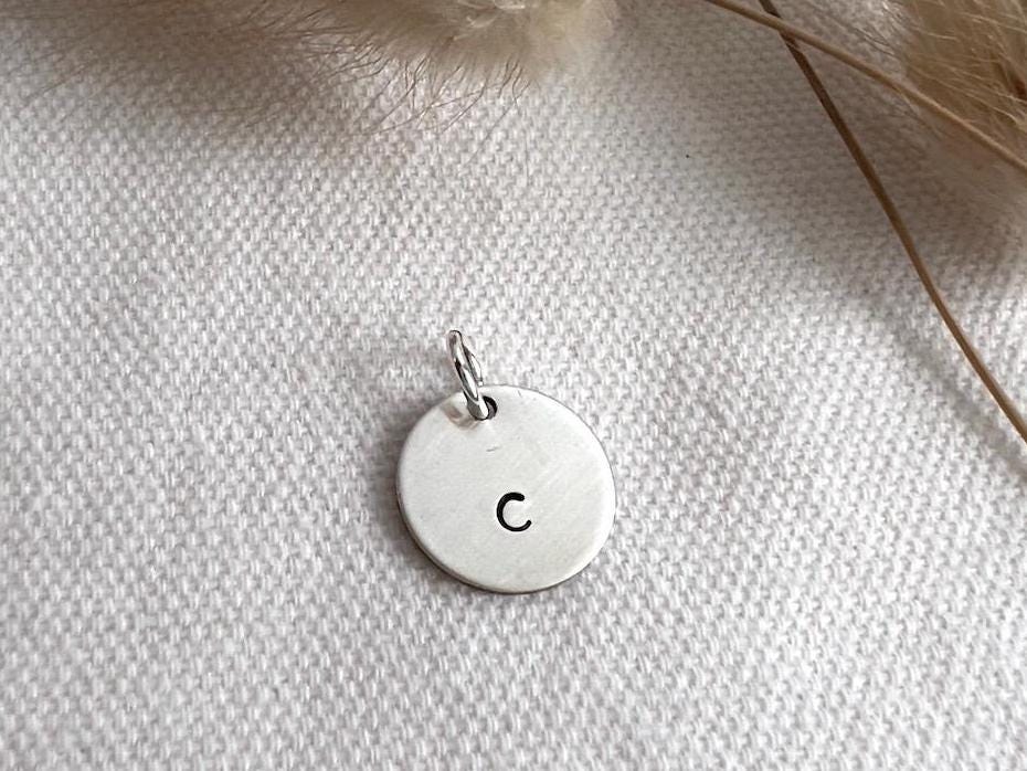 Personalized Initial Charm |  Sterling Silver Charm | Hand Stamped Jewelry
