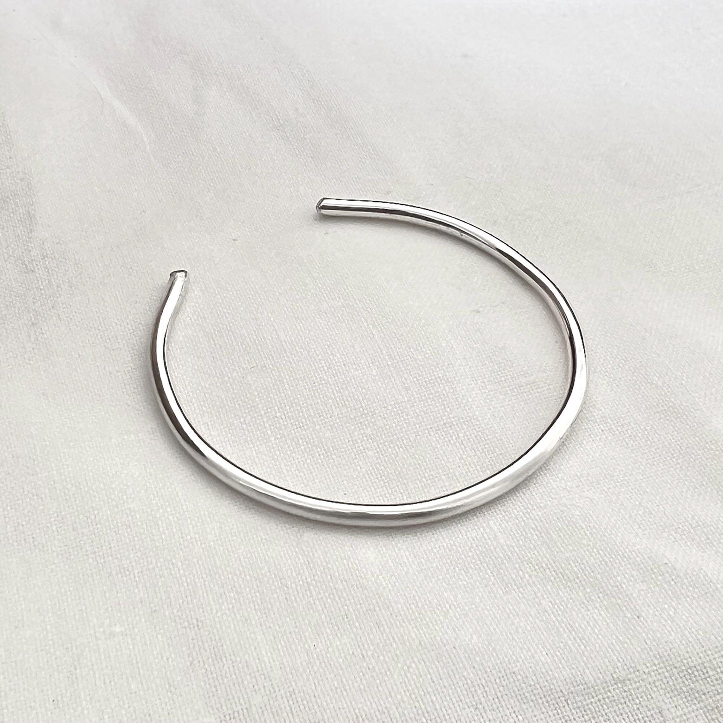 Sterling Silver Cuff Bracelet | Thin Sterling Cuff | Stacking Bracelet | Hammered  Cuff | 12 Gauge Stacking Cuff | Everyday Bracelet