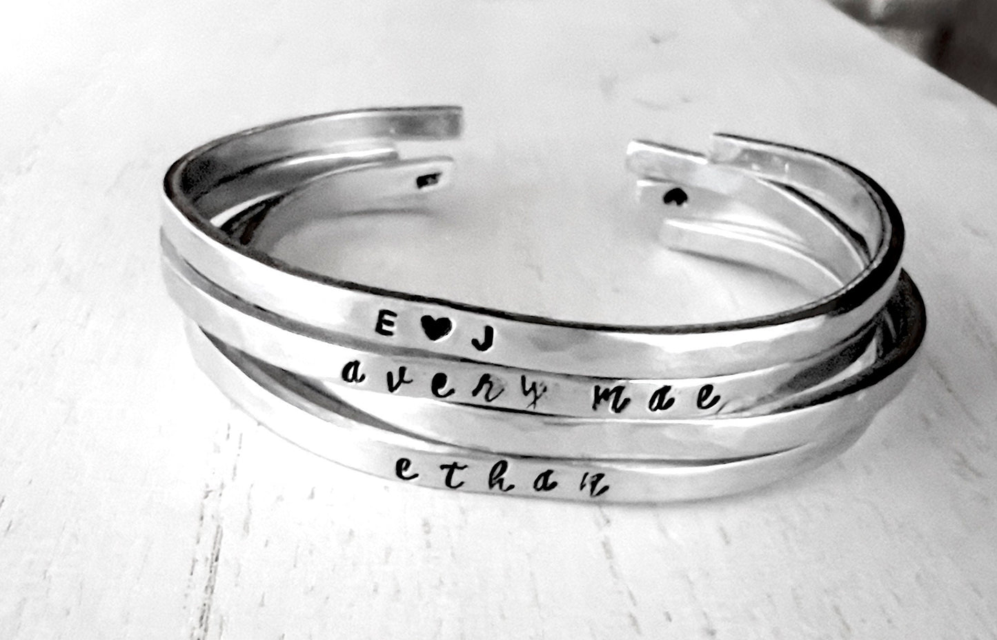 Personalized Bracelet | Custom Quote | Sterling Silver Cuff | Hand Stamped Jewelry |  Stacking Cuff | Personalized Gift For Her