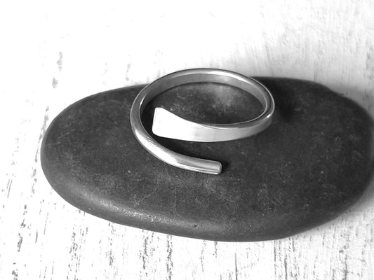 Sterling Silver Thumb Ring | Modern Silver Wrap Ring | Adjustable Ring | Gift for Him | Gift For Her