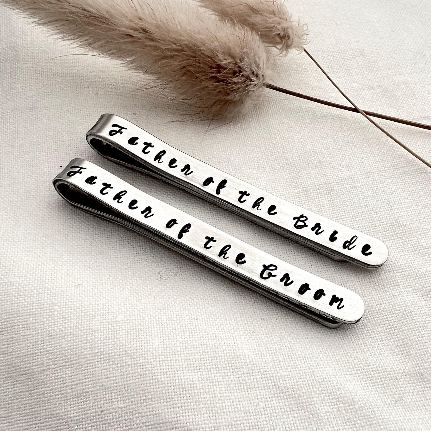 Father of the Bride Gift | Father of the Groom Tie Clip - Father of the Groom Tie Clip | Tie Bar Set | Tie Bar Set for Wedding