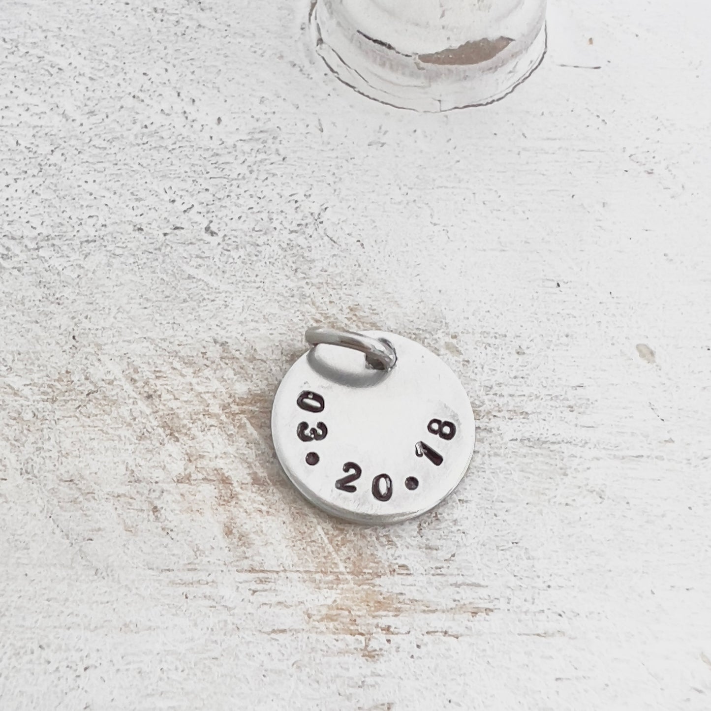 Sterling Silver Charm With Date | Custom Date Charm | Add On Charm | Birthdate Charm | Special Date Gift | Date Jewelry | Wedding Date