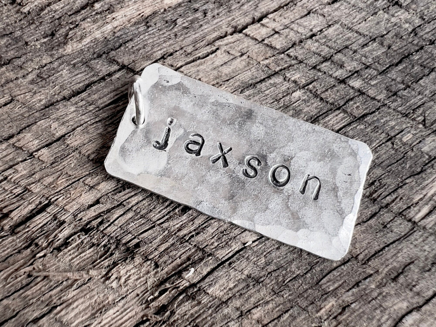 Personalized Name Charm | Sterling Silver Charm | Name Tag Charm | Personalized Name Date Numbers Charm | Add On Charm For Necklace