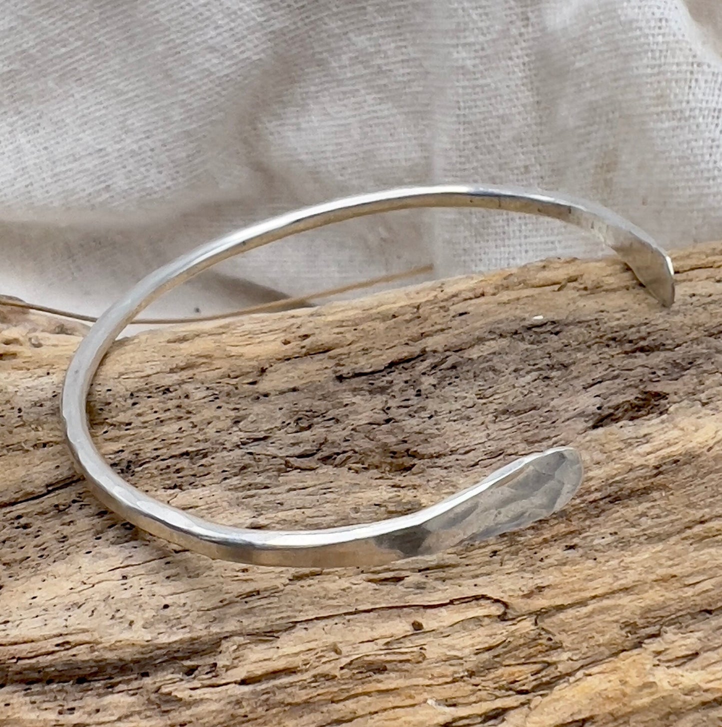 Sterling Silver Stackable Cuff Bracelet | Sterling Silver Hammered Cuff | Minimalist Jewelry | Gift For Her