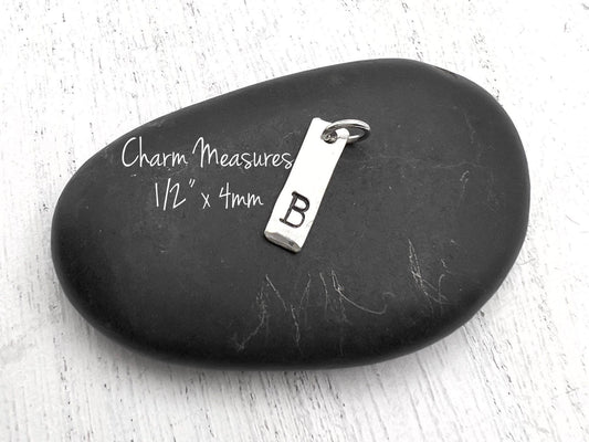 Personalized Tag Charm | 925 Sterling Silver Tag | Custom Tag Charm | Initial Tag Charm |  Hand Stamped | Add On Charm