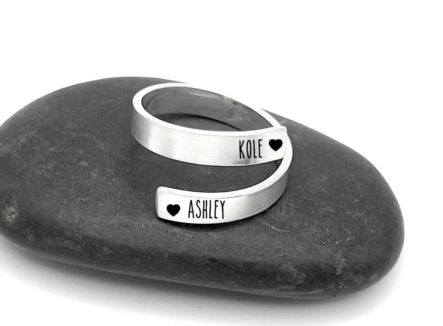 Personalized Ring | Wrap Ring |  Sterling Silver Ring | Name Ring |  Message Ring | Initial Ring | Personalized Gift