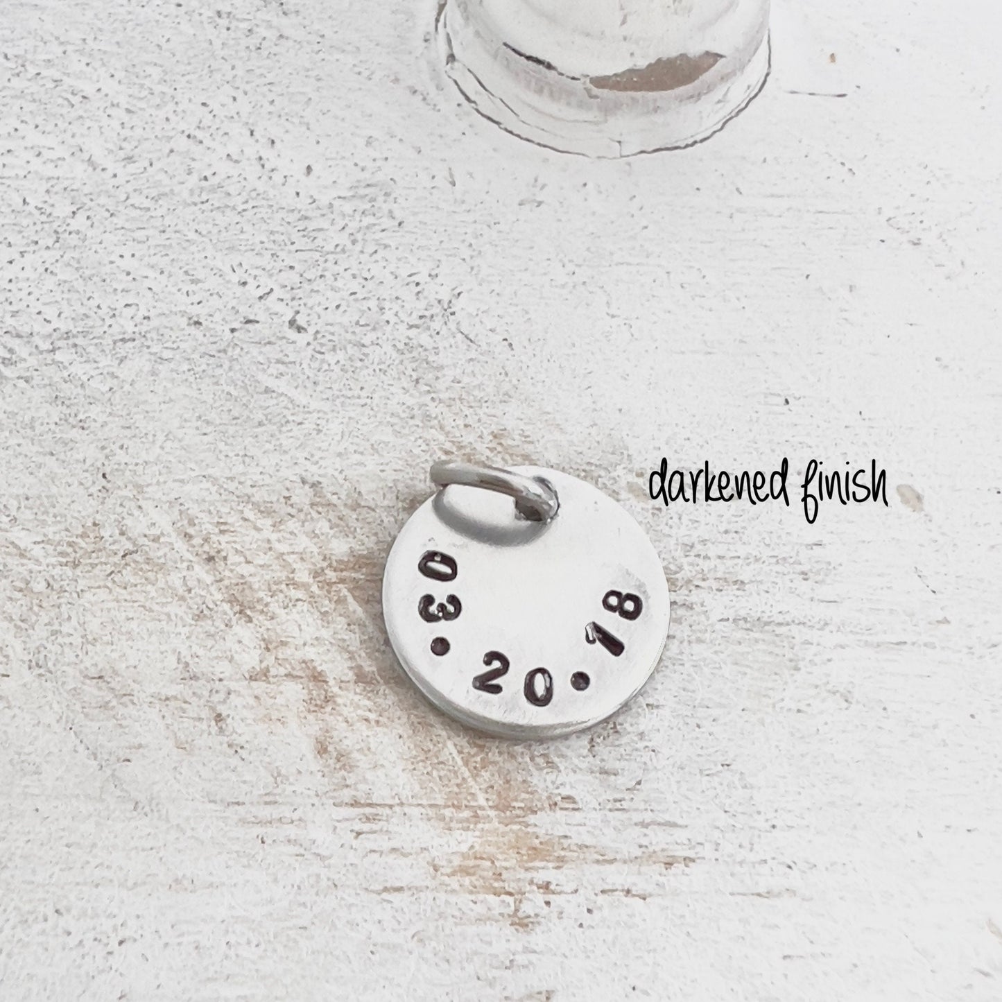 Sterling Silver Charm With Date | Custom Date Charm | Add On Charm | Birthdate Charm | Special Date Gift | Date Jewelry | Wedding Date