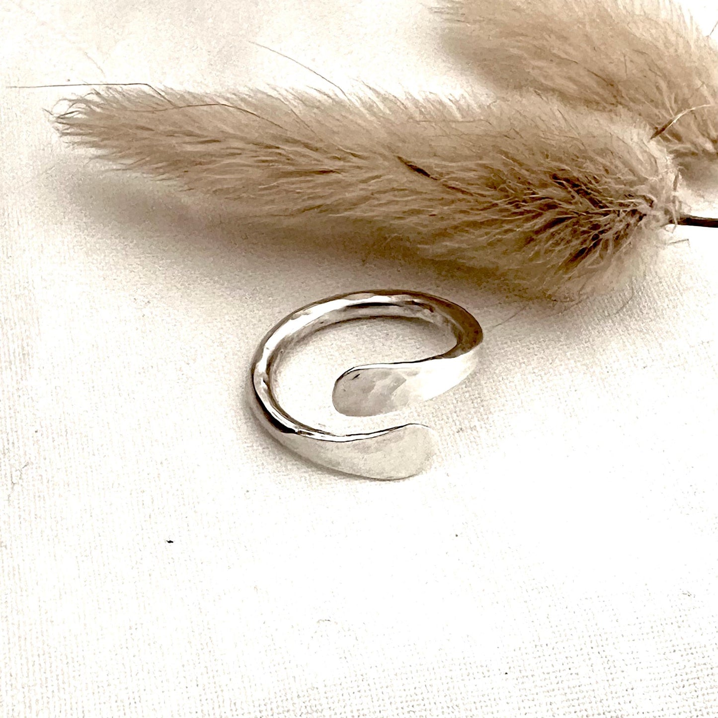 Hammered Sterling Silver Thumb Ring | Silver Wrap Ring | Adjustable Ring | Gift for Him | Gift For Her | gift For Him