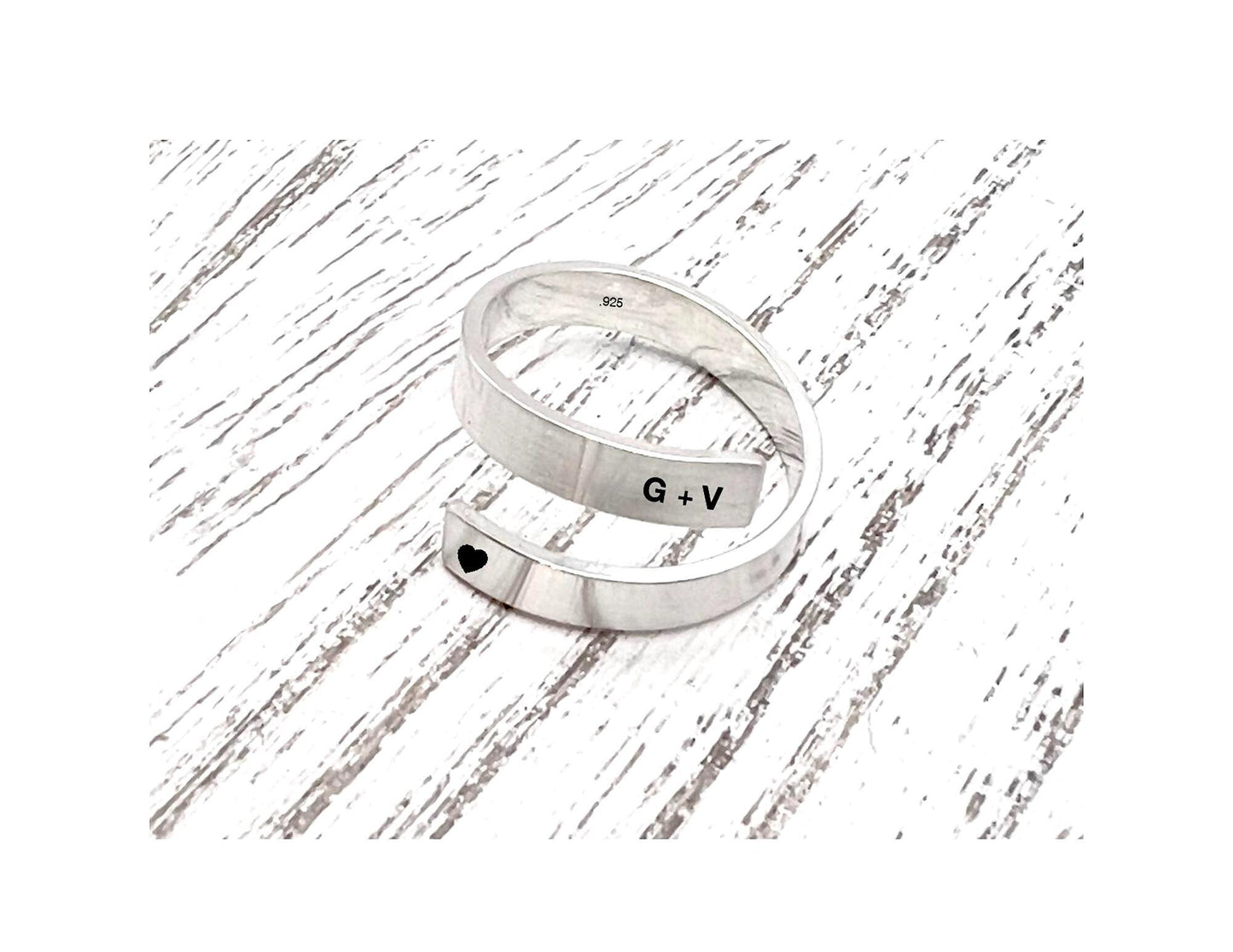 Personalized Ring | Wrap Ring |  Sterling Silver Ring | Name Ring |  Message Ring | Initial Ring | Personalized Gift