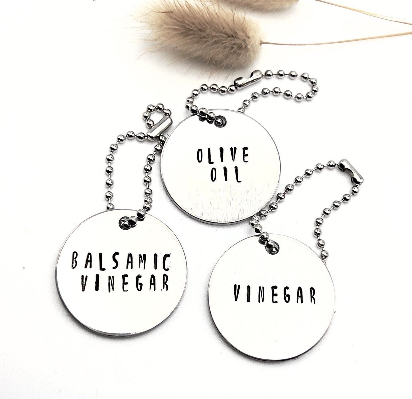 Dispenser Label | Household Label | Bathroom Label | Kitchen Label | Bathroom Custom Bottle Tag | Olive Oil Tag | Decanter Tag | Metal Label