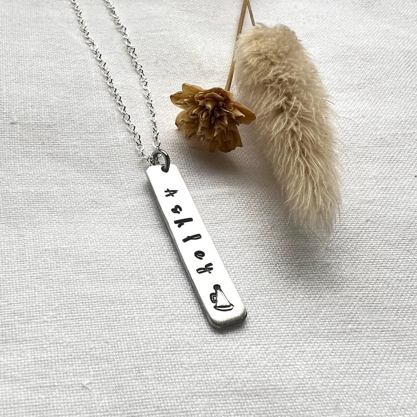 Cheer Gifts | Cheerleader Necklace | Cheerleading Gift, Vertical Bar Necklace Personalized Jewelry | Cheer Coach Gift | Custom Necklace