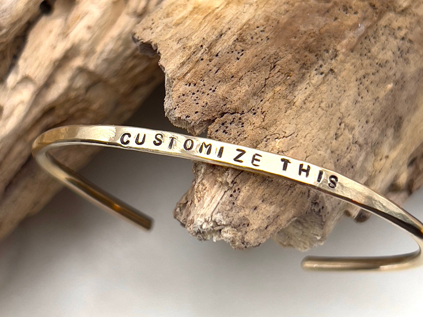 Custom Personalized Hand Stamped Bracelet | Bracelet With Quote | Personalized Jewelry |Word Bracelet | Brass Bangle
