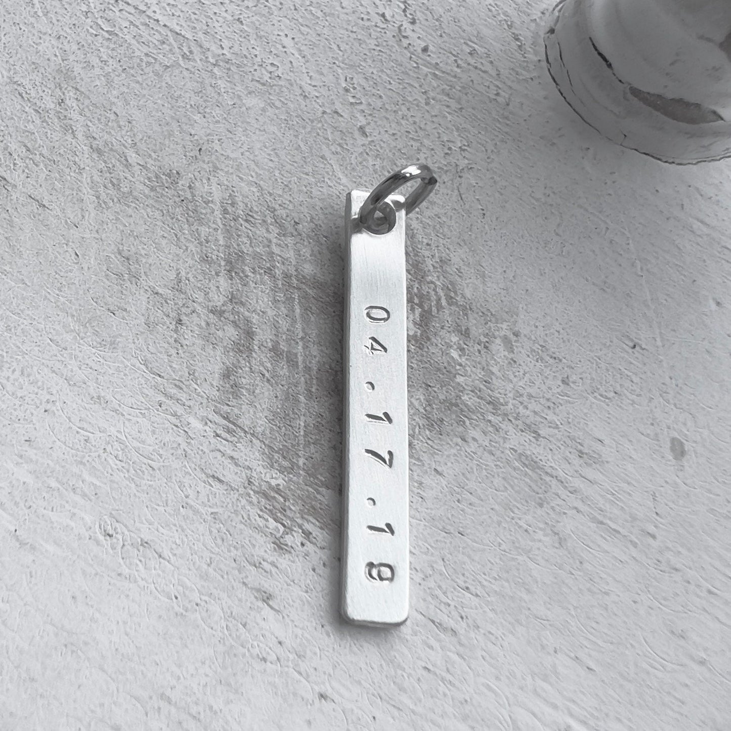 Sterling Silver Charm With Date | Custom Date Charm | Add On Charm | Birthdate Charm | Special Date Gift | Date Jewelry | Wedding Date