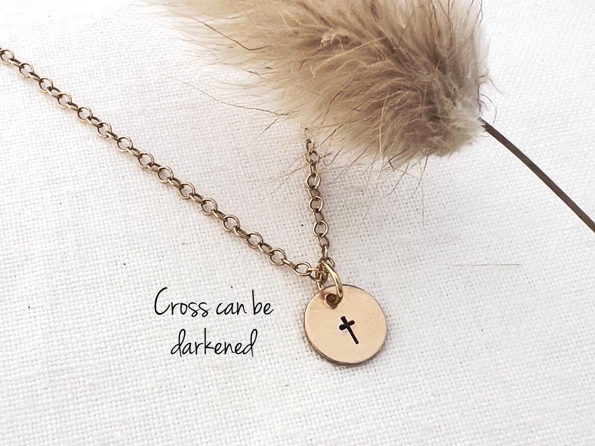 Gold Cross Necklace | Dainty Gold Cross Necklace | Religious Pendant Necklace |  Minimalist Gold Cross Charm Necklace