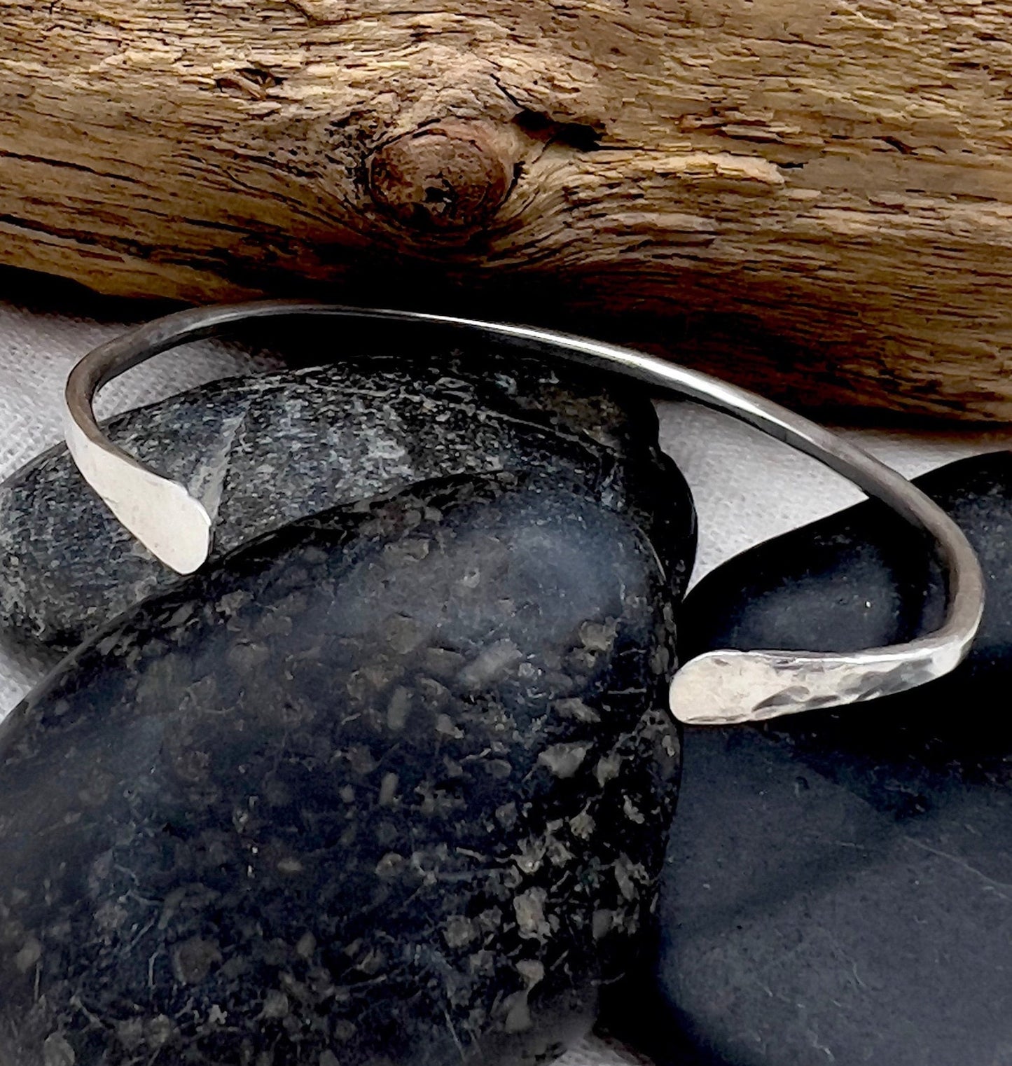 Sterling Silver Stackable Cuff Bracelet | Sterling Silver Hammered Cuff | Minimalist Jewelry | Gift For Her