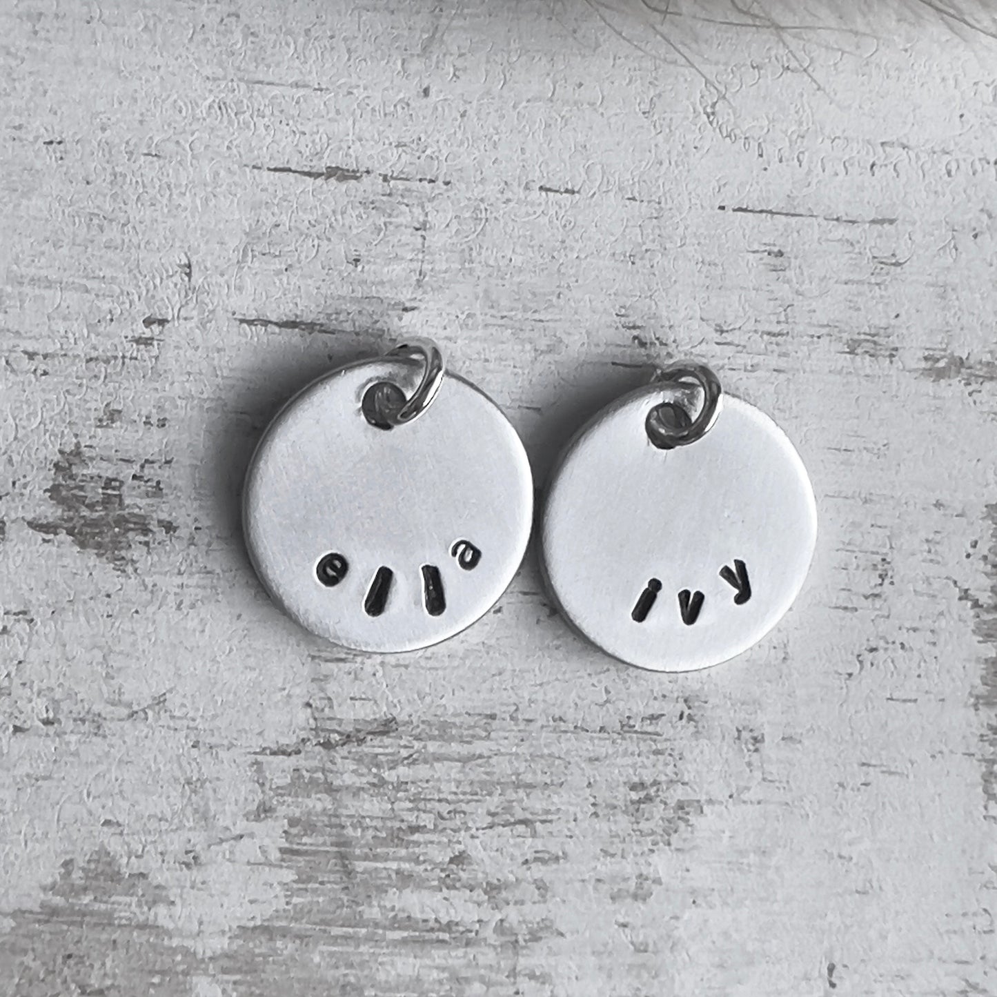 Personalized Name Charm | Sterling Silver | Add On Charm | Hand Stamped Charm | Custom Name Charm | Charm for Bracelet | Gift For Mom