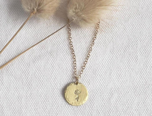 Birth Flower Necklace | Custom Flower Jewelry | Gift for New Mom | Personalized Gift | Mothers Day Gift
